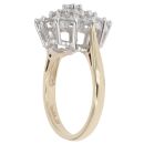 9ct Yellow Gold Cubic Zirconia Cluster Ring