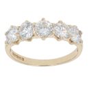9ct Yellow Gold Cubic Zirconia Five Stone Ring