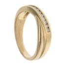 18ct Yellow Gold 0.15ct Brilliant Cut Diamond Crossover Ring