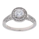 18ct White Gold 0.85ct Diamond Cluster Ring