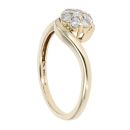 9ct Yellow Gold 0.20ct Diamond Cluster Ring