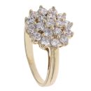 9ct Yellow Gold Cubic Zirconia Cluster Ring