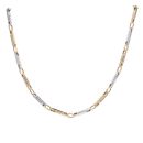 14ct Yellow And White Gold Belcher And Bar Chain 24"