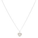 18ct Yellow And White Gold 0.25ct Diamond Heart Pendant And Chain 18"