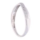 9ct White Gold 0.25ct Diamond Crossover Ring