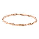9ct Yellow And Rose Gold Patterned Rope Twist Bangle