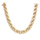 9ct Yellow Gold Patterned And Plain Belcher Chain 26"