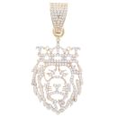 9ct Yellow Gold Cubic Zirconia Lion Pendant