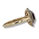 9ct Yellow Gold Smokey Quartz And Cubic Zirconia Ring