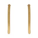 22ct Yellow Gold Dot Grain Hoop Earrings