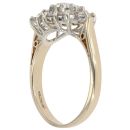 9ct Yellow Gold 1.00ct Brilliant Cut Diamond Cluster Ring