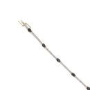 9ct Yellow Gold 0.10ct Diamond And Sapphire Bracelet 7"