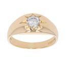 18ct Yellow Gold 0.50ct Diamond Signet Ring