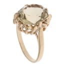 9ct Yellow Gold Prasiolite Single Stone Ring