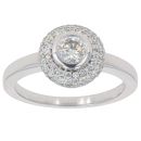 Platinum 0.80ct Brilliant Cut Diamond Cluster Ring