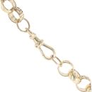 9ct Yellow Gold Patterned and Plain Belcher Chain 32"