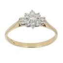 18ct Yellow Gold 0.33ct Diamond Cluster Ring