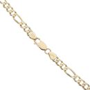 9ct Yellow Gold Diamond Cut Figaro Chain 18"