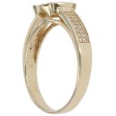 9ct Yellow Gold Cubic Zirconia Cluster Ring