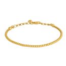 22ct Yellow Gold Plain Bangle with Lock