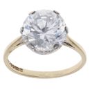 9ct Yellow Gold Cubic Zirconia Single Stone Ring