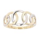 9ct Yellow and White Gold Entwinned Circles Ring