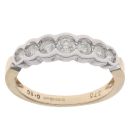 9ct Yellow Gold 0.50ct Brilliant Cut Diamond Half Eternity Ring