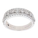 Vera Wang Platinum 0.95ct Brilliant and Marquise Cut Diamond Vera Wang Three Row Ring