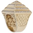 9ct Yellow Gold Cubic Zirconia Pyramid Ring