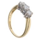 18ct Yellow Gold 0.75ct Brilliant Cut Diamond Trilogy Ring