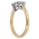 18ct Yellow Gold 0.50ct Brilliant Cut Diamond Trilogy Ring