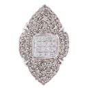 9ct White Gold 1.75ct Diamond Cluster Ring