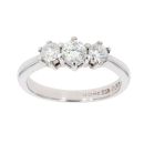18ct White Gold 0.50ct Diamond Trilogy Ring