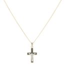 Children's 14ct Yellow And White Gold Crucifix Pendant And Chain 16"