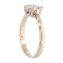 9ct Yellow Gold 0.25ct Diamond Cluster Ring