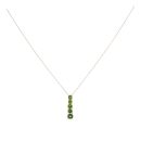 9ct Yellow Gold Diopside Stone Set Chain 18"
