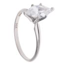 14ct White Gold Cubic Zirconia Solitaire Ring