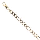 9ct Yellow Gold Figaro Bracelet 7"