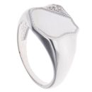 Silver Shield Signet Ring By Icesia