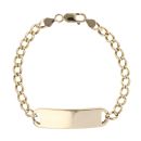 9ct Yellow Gold Curb I.D Bracelet 8.5"