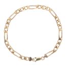 9ct Yellow Gold Figaro Bracelet  8"