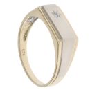 9ct Yellow And White Gold 0.02ct Diamond Signet Ring