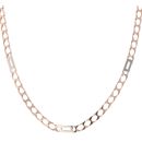 9ct White and Rose Gold Square Curb Chain 20"