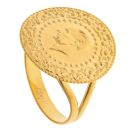 14ct Yellow Gold Turkish Coin Ring