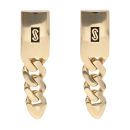 14ct Yellow Gold Monaco Classic Plain Drop Earrings