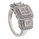 18ct White Gold 1.00ct Diamond Cluster Ring