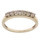 9ct Yellow Gold 0.33ct Brilliant Cut Tinted Diamond Half Eternity Ring