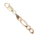 9ct Yellow Gold Figaro Bracelet 8"
