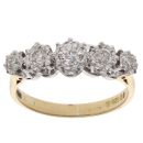 18ct Yellow Gold 0.45ct Brilliant Cut Diamond Five Stone Ring