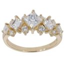 14ct Yellow Gold Cubic Zirconia Cluster Ring